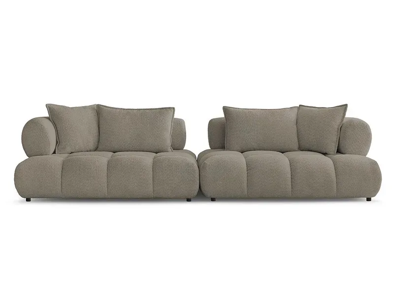 Sofa BOBOCHIC ALYA Boucle-Stoff taupe