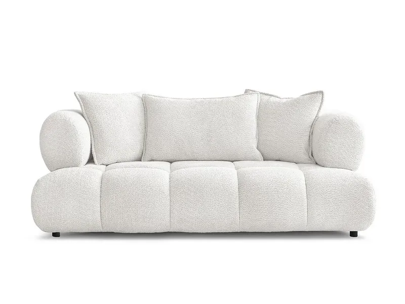 2er Sofa BOBOCHIC ALYA Boucle-Stoff weiss