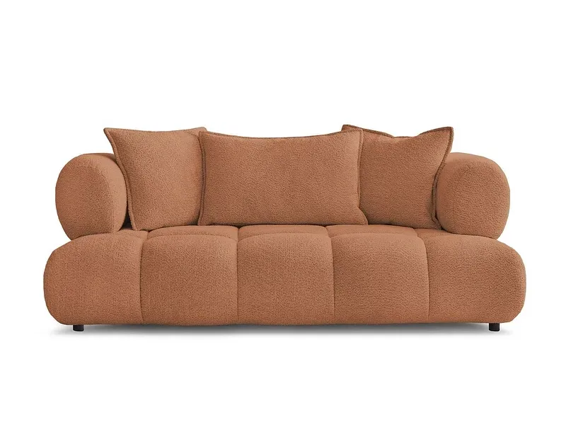 2er Sofa BOBOCHIC ALYA Boucle-Stoff orange