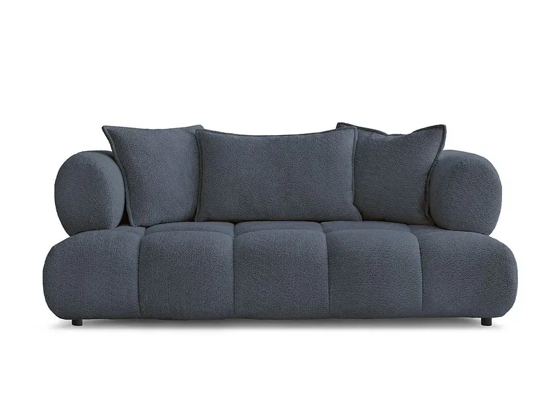 2er Sofa BOBOCHIC ALYA Boucle-Stoff dunkelblau