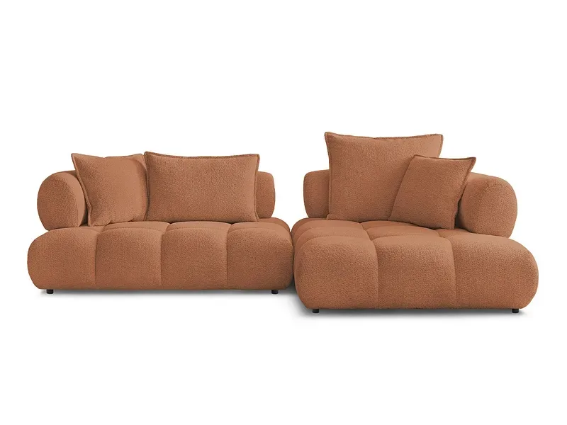 Ecksofa BOBOCHIC ALYA Boucle-Stoff orange