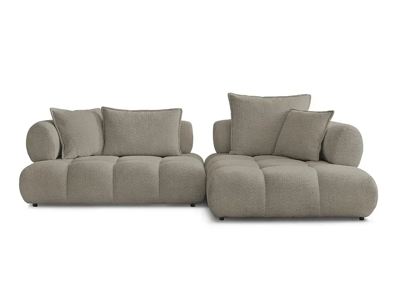 Ecksofa BOBOCHIC ALYA Boucle-Stoff taupe