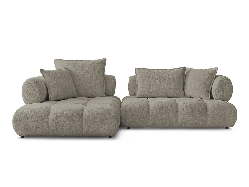 Ecksofa BOBOCHIC ALYA Boucle-Stoff taupe