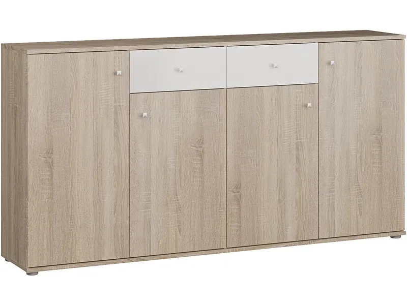 Sideboard AXIS 4 Türen 2 Schubladen 31.1x159.2x81.7cm eiche dekor