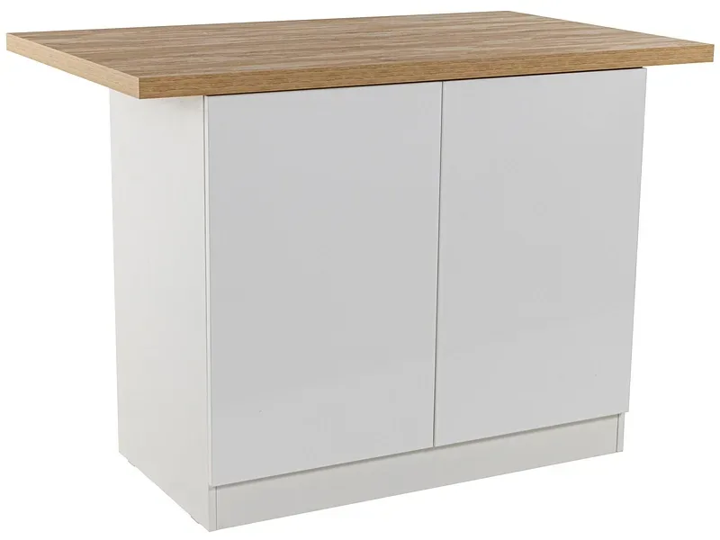Kücheninsel ISCHIA Melamin weiss lackiert 130x80x90cm