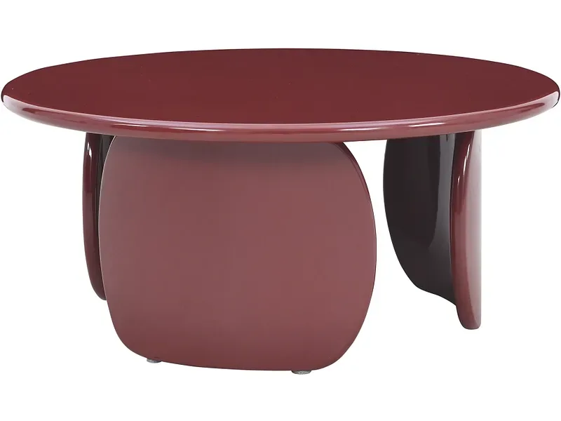 Couchtish GLOSS 80x80x35.5cm rot