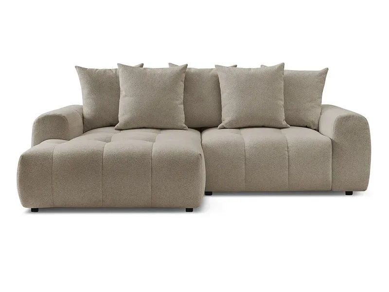 Ecksofa BOBOCHIC ROXELANE Stoff chiniert taupe