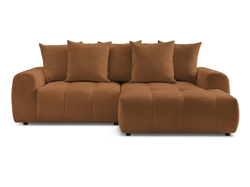 Ecksofa BOBOCHIC ROXELANE Stoff chiniert orange