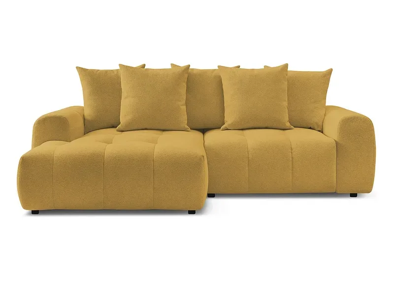 Ecksofa BOBOCHIC ROXELANE Stoff chiniert gelb