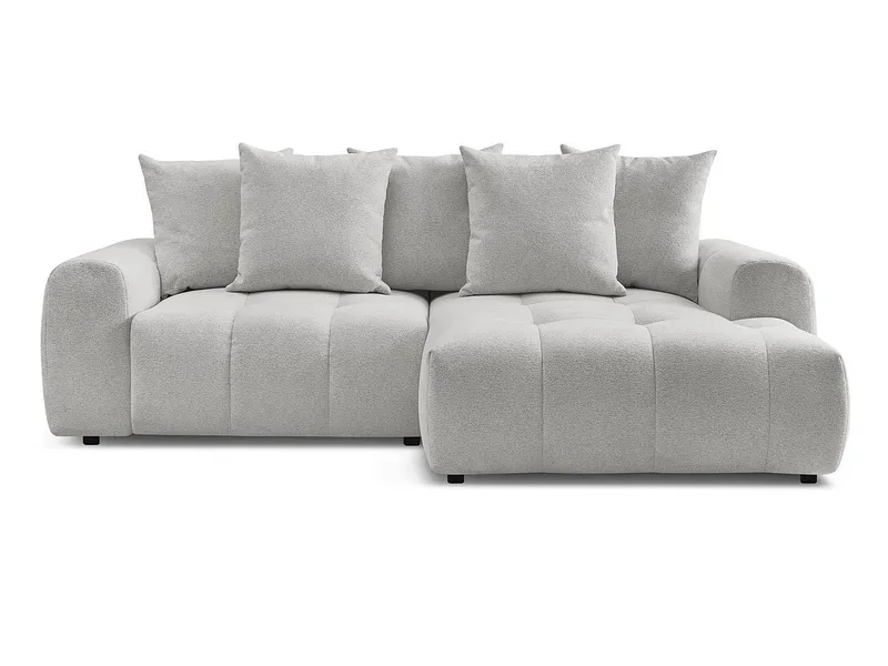 Ecksofa BOBOCHIC ROXELANE Stoff chiniert hellgrau
