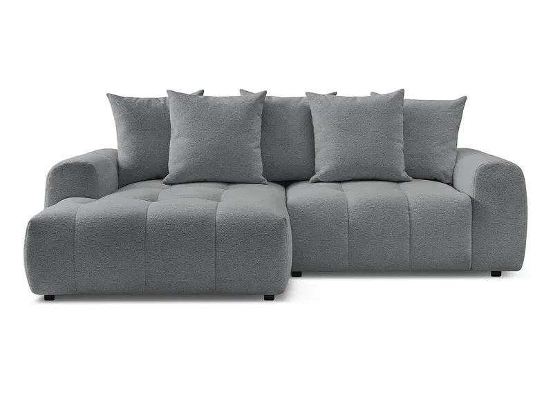 Ecksofa BOBOCHIC ROXELANE Stoff chiniert dunkelgrau