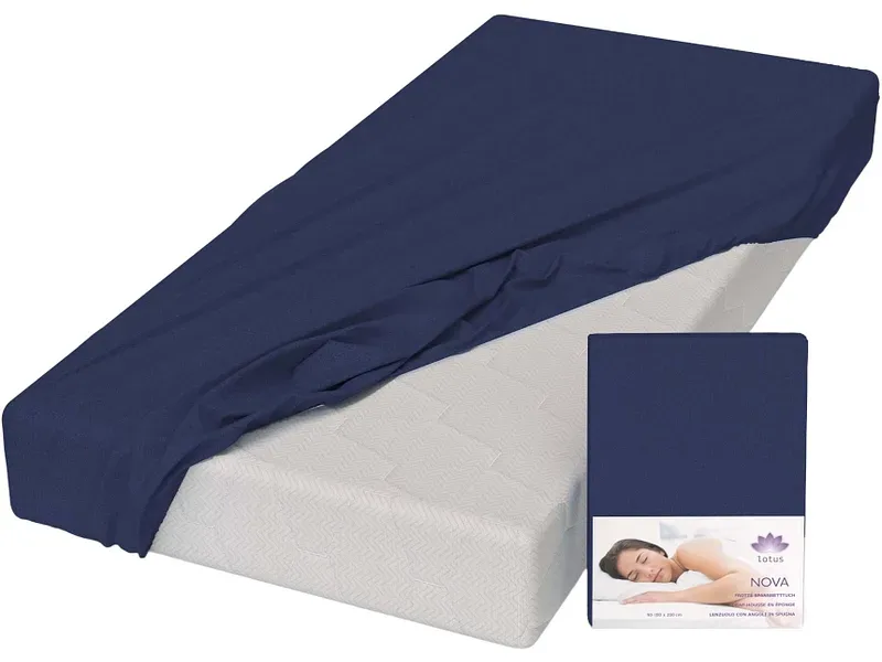 LOTUS BEDDING Fixleintuch NOVA 90x200cm marine