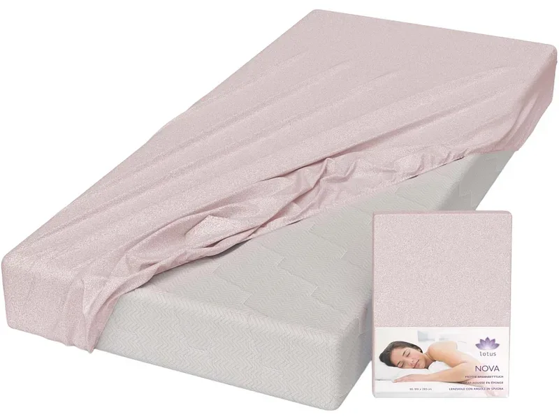 LOTUS BEDDING Fixleintuch NOVA 160x200cm hellrosa