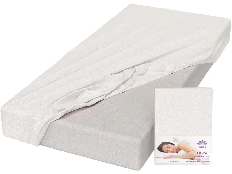 LOTUS BEDDING Fixleintuch NOVA 180x200cm weiss