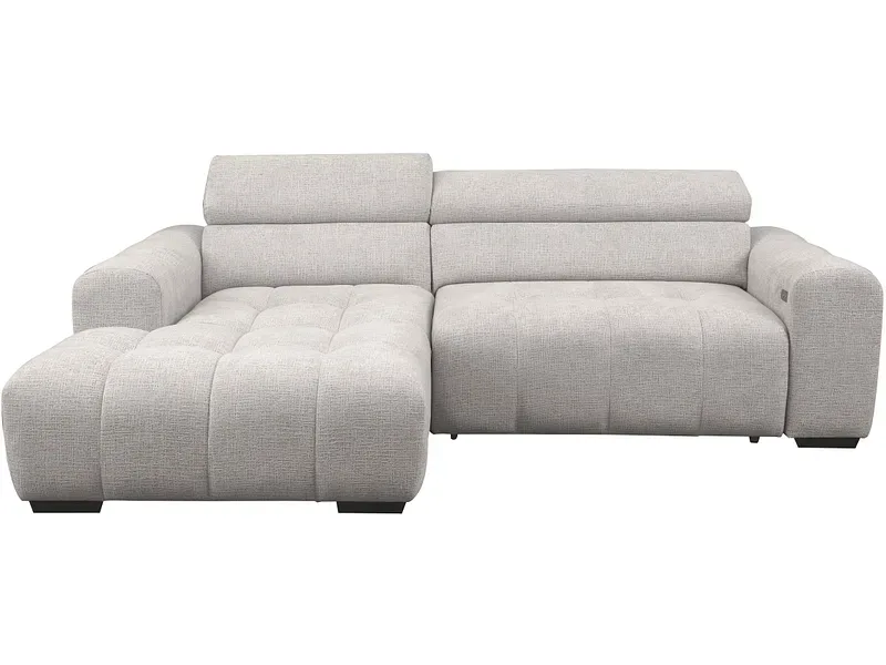 Ecksofa ZONDA Stoff silber