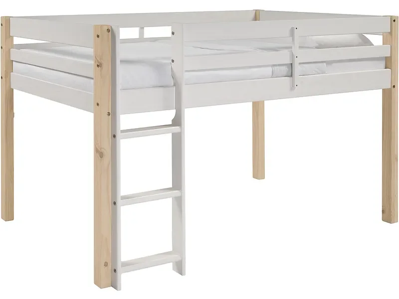 Bett mittelhoch NIVIO 90x200cm natürliches holz