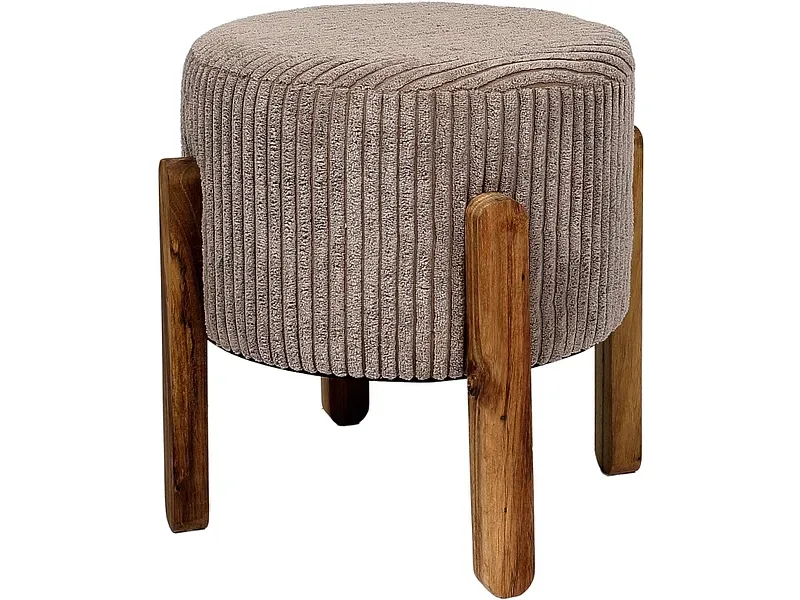 Hocker HOME DECO FACTORY ALORA 35x35.5x35cm polyester taupe
