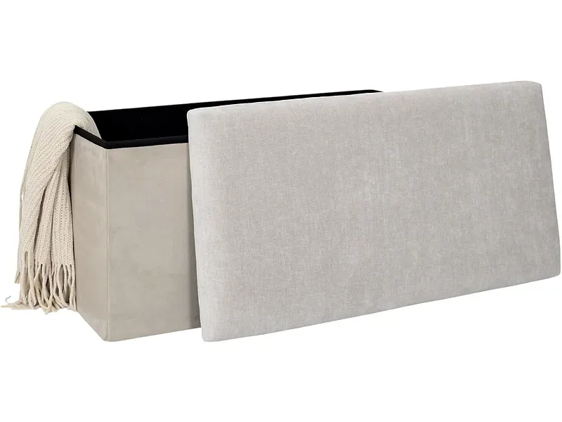 Aufbewahrungshocker HOME DECO FACTORY LIAM 38x76x38cm polyester beige