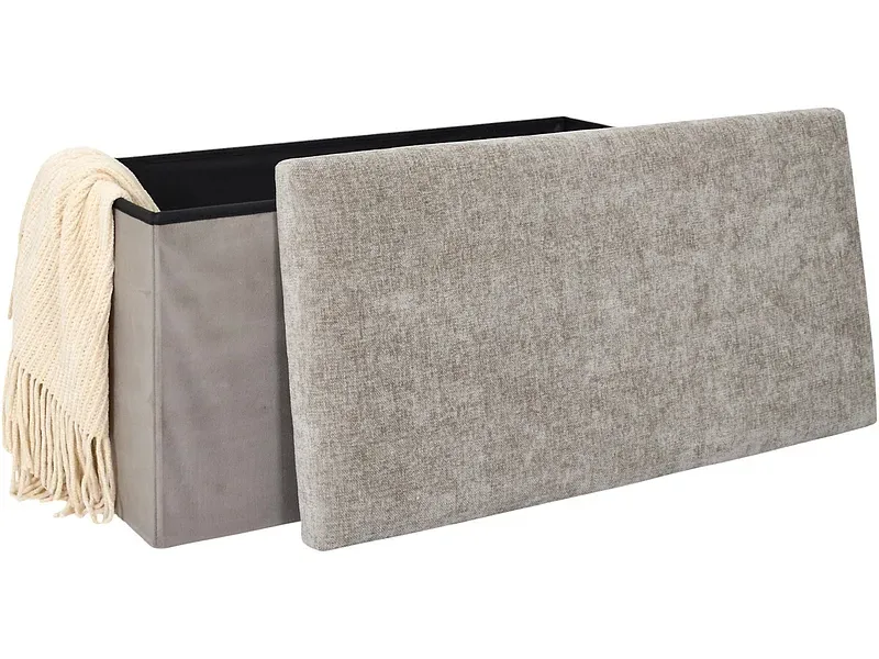 Aufbewahrungshocker HOME DECO FACTORY LIAM 38x76x38cm polyester taupe