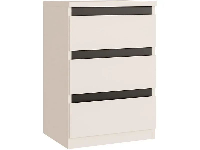 Nachttisch SUNLIGHT 3 Schubladen 41.8x32.2x61.5cm sand dekor