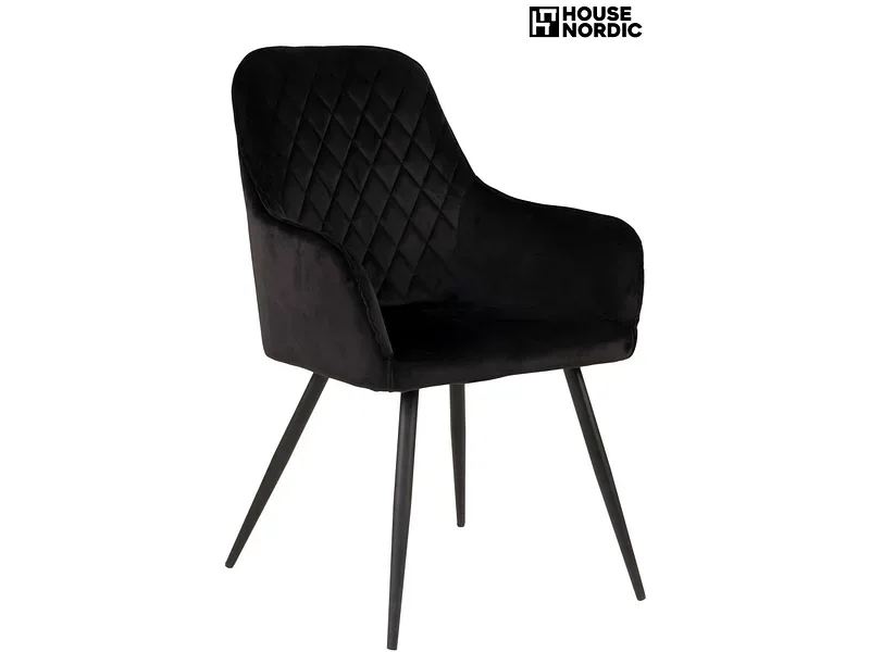 HOUSE NORDIC Stuhl HARBO Samt schwarz