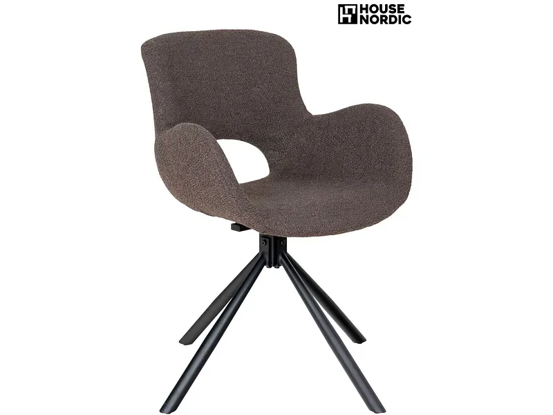HOUSE NORDIC Stuhl AMORIM Stoff rotbraun drehsitz