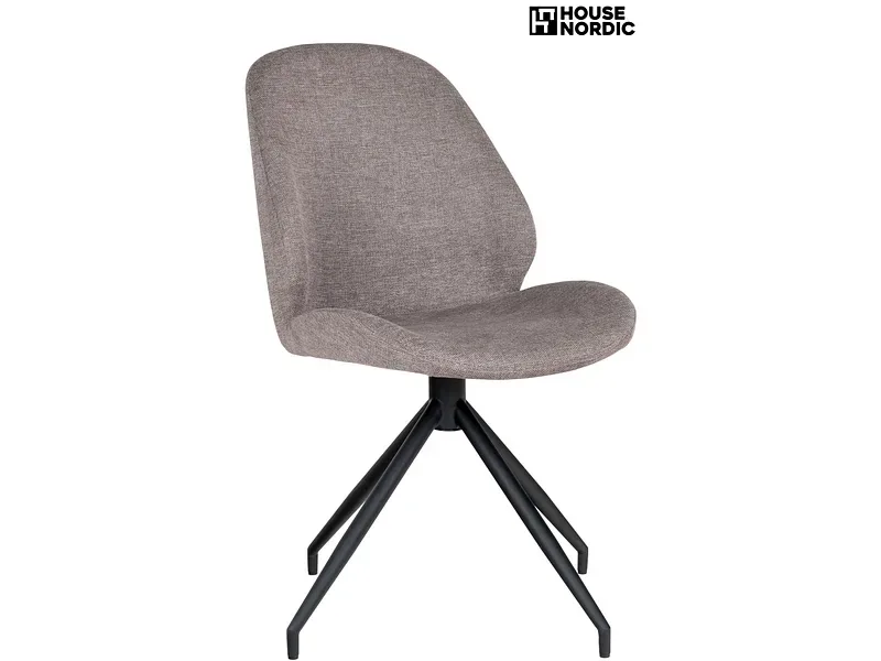 HOUSE NORDIC Stuhl MONTE CARLO Stoff grau drehsitz