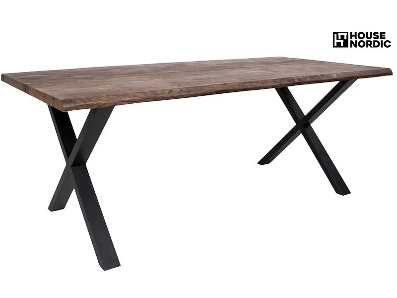 HOUSE NORDIC Tisch TOULON 200x95x75cm rotbraun