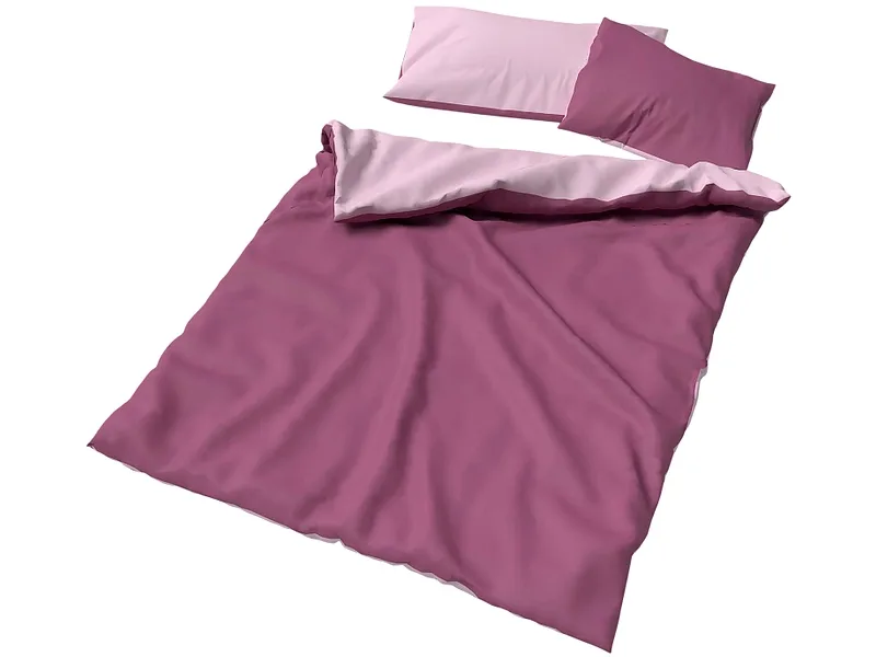 Lotus Bettwaren - Lotus Bettwäsche Bambus Doubleface, Lotus Bambus Doubleface Bettwäsche, 160 x 210 cm, Rosa
