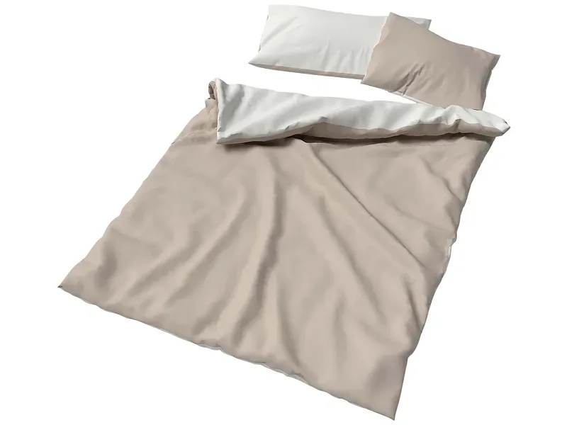 Lotus Bettwaren - Lotus Bettwäsche Bambus Doubleface, Lotus Bambus Doubleface Bettwäsche, 200 x 210 cm, Creme
