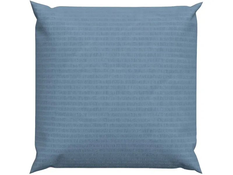 Lotus Bettwaren - Lotus Bettwäsche Satin Seersucker uni, Lotus Satin Seersucker Uni Bettwäsche, 65 x 65 cm, Blau