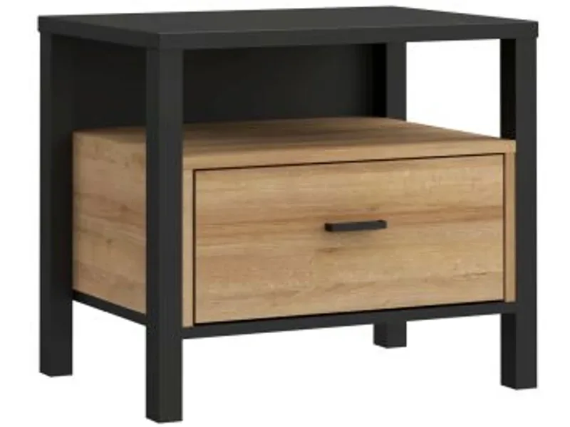 Nachttisch HIGH ROCK 1 Schublade 54.8x40.2x48.7cm eiche dekor