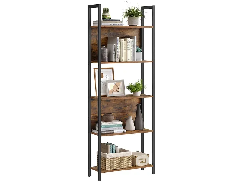 SONGMICS Regal RUSTIK 62x24x165cm spanplatte melamin