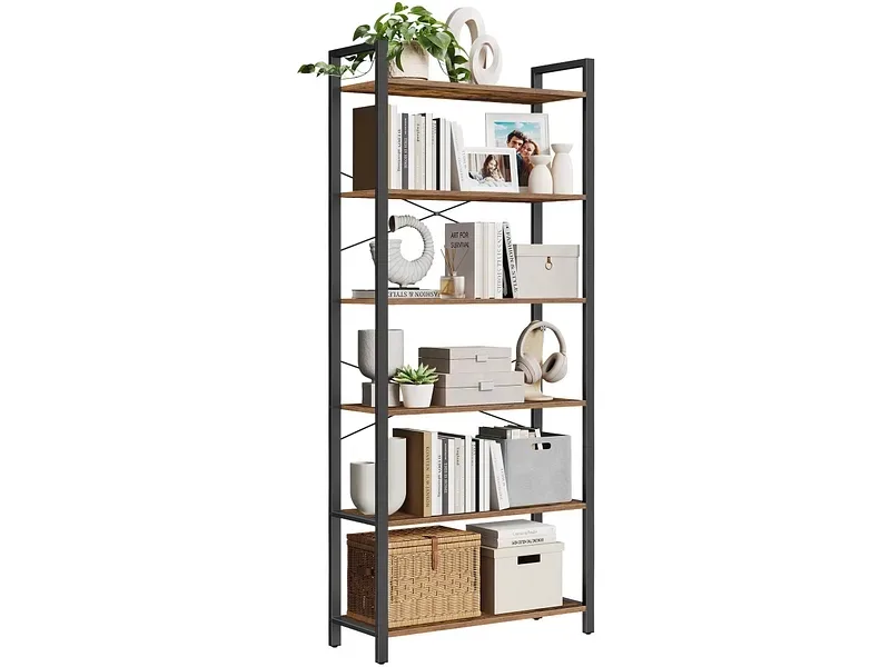 SONGMICS Regal RUSTIK 80x30x186cm spanplatte melamin