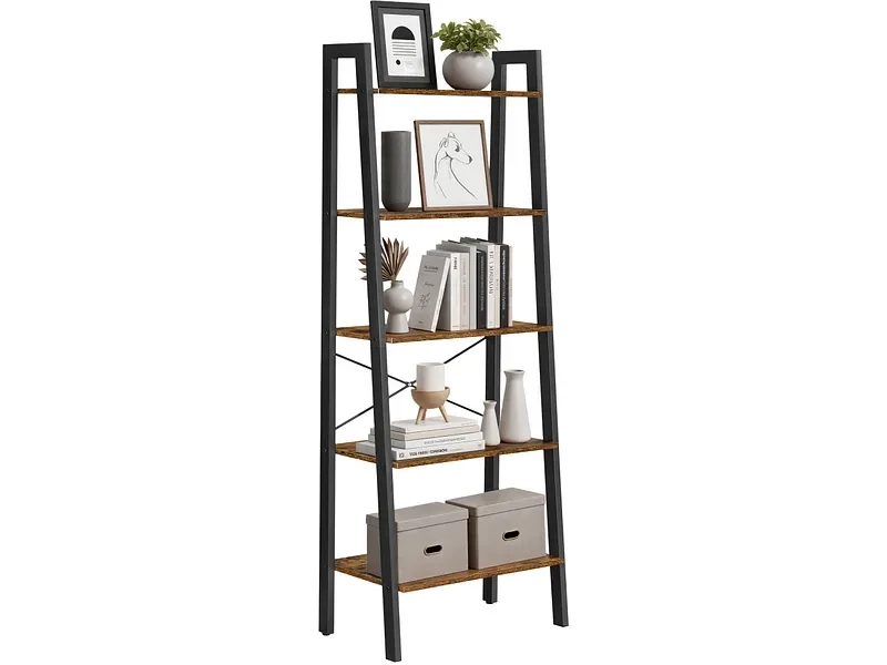SONGMICS Regal RUSTIK 56x34.5x171.5cm spanplatte melamin