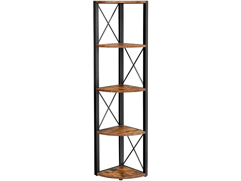 SONGMICS Eckregal RUSTIK 30x30x160cm spanplatte melamin