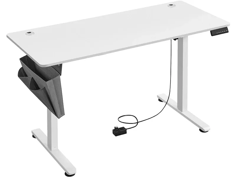 Elektrischer Schreibtisch SONGMICS LIGHTY 60x140x120cm wolkenweiss