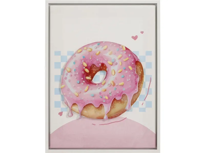 Strukturierte Leinwand DONUT 1 Stück mehrfarbig 40x30x2.3cm