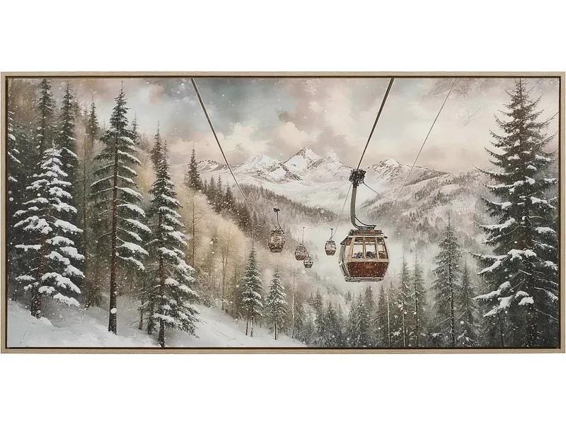 Leinwand bedruckt SNOW 1 Stück mehrfarbig 120x60x4cm