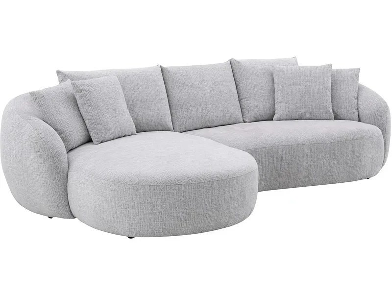 Ecksofa TIMOTI Stoff grau