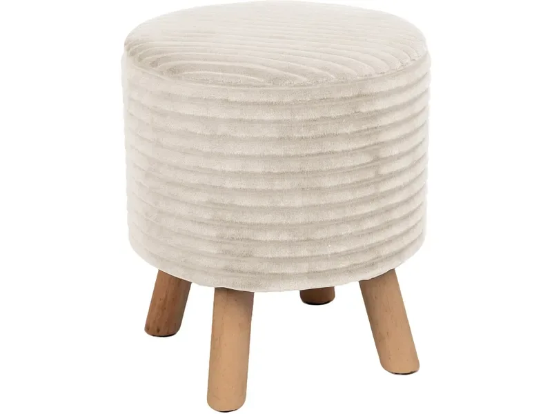 Hocker PEROLA 35x35x40cm polyester beige