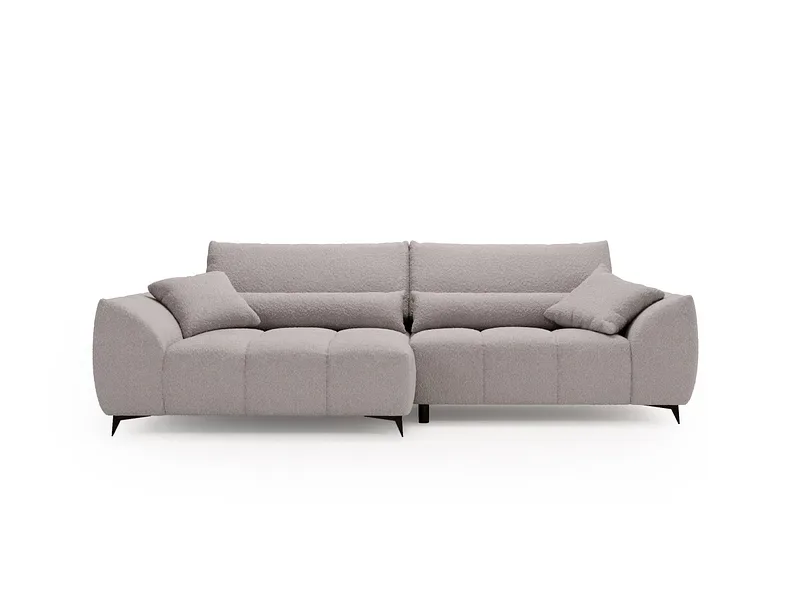 Ecksofa MIRANDA Stoff beton grau