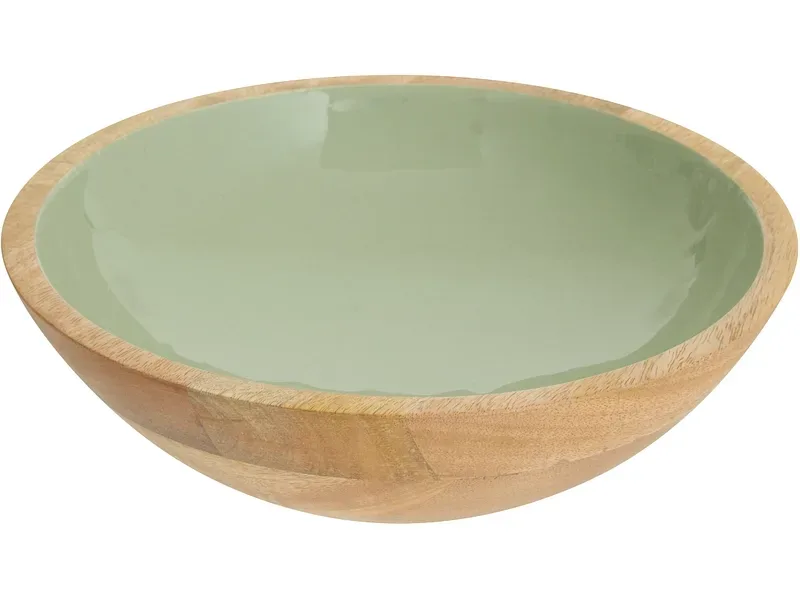 Salatschüssel INAYA massives holz grün