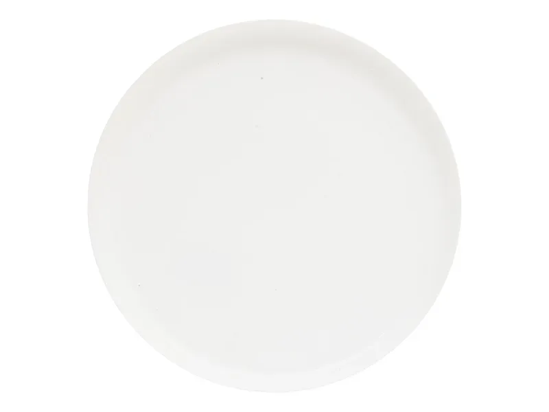 Flacher Teller glas weiss