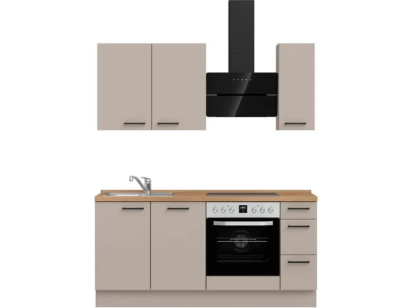 Komplette Küche MODUSET EASYTOUCH PREMIUM Sand ultramatt 60x180cm