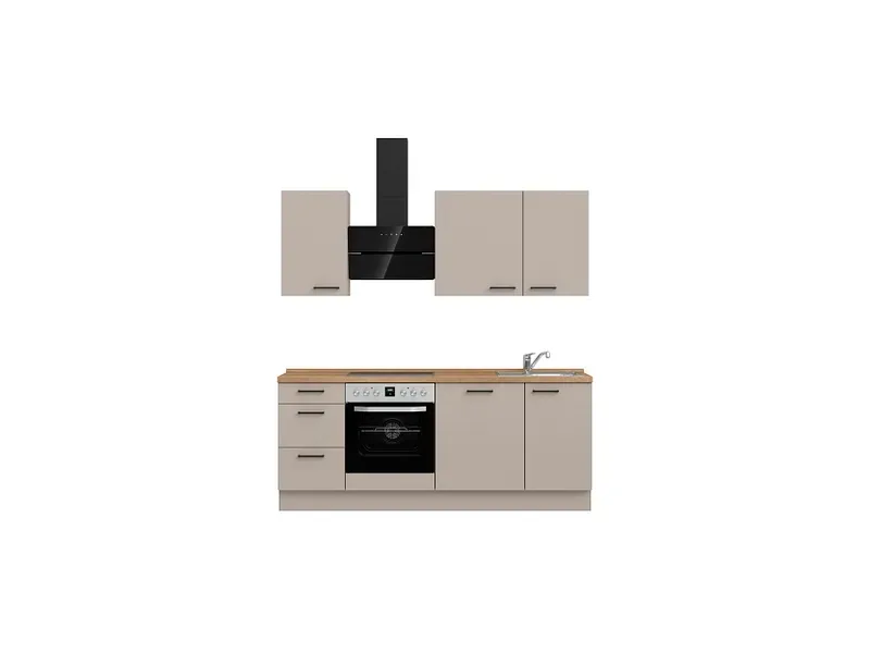 Komplette Küche MODUSET EASYTOUCH PREMIUM Sand ultramatt 60x210cm