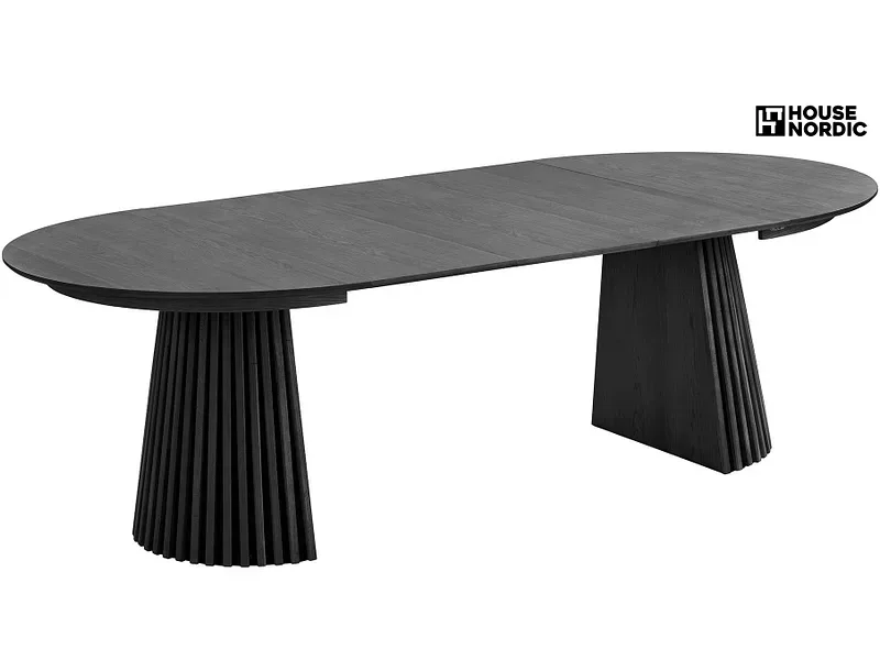 HOUSE NORDIC Tisch ausziehbar OSAKA 120-160-200-240x120x75cm schwarz