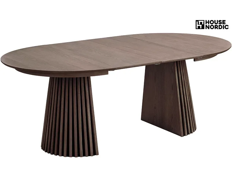 HOUSE NORDIC Tisch ausziehbar OSAKA 120-160-200x120x75cm rotbraun