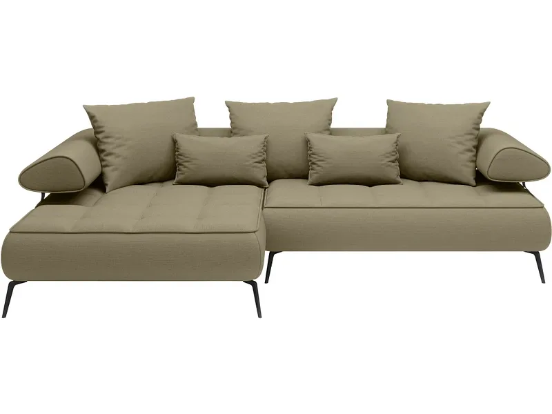 Ecksofa AMATISS SELEDO Stoff olivgrün