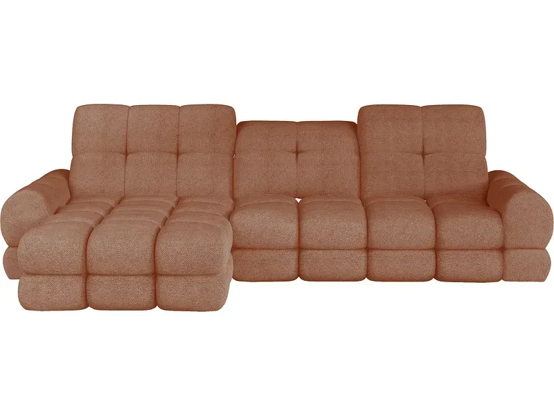 Ecksofa AMATISS TOLLO Stoff orange